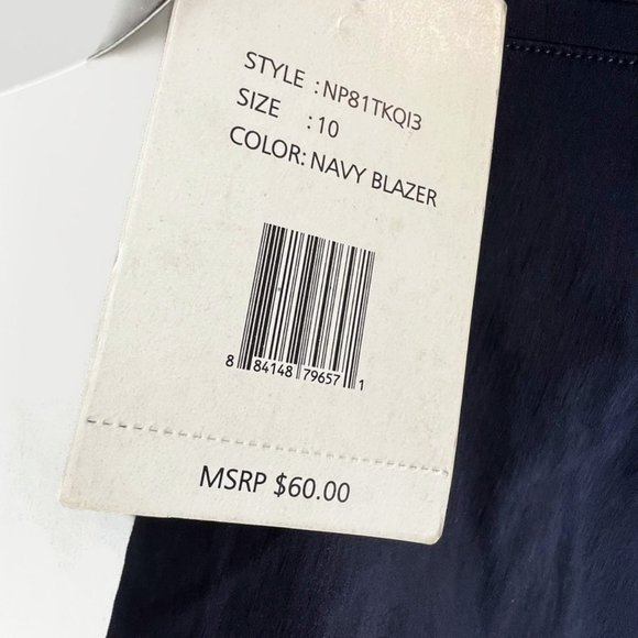 NWT Zac & Rachel Women's Slim Leg Short Dress Pants Size 10 Blue Pull On - Picture 7 of 7